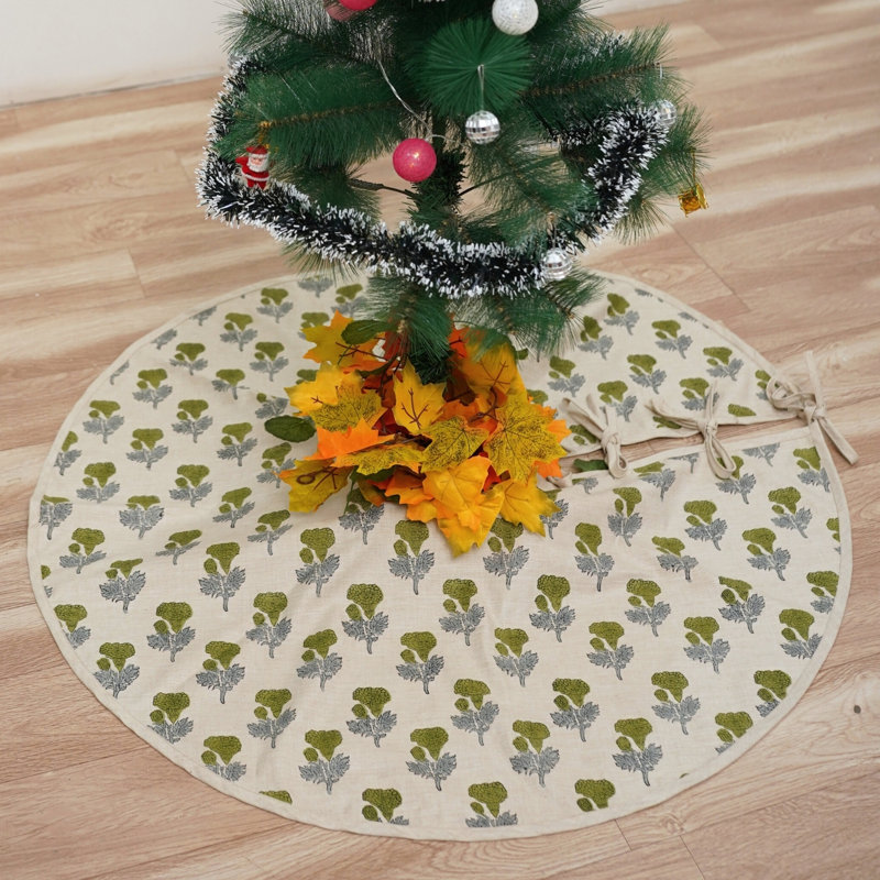 Jupe d'arbre en lin de 24 pouces Fabubline Premium, 24 pouces