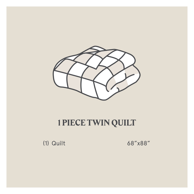 Bostwick Stonewashed Cotton Gauze Solid Color Classic Casual Modern Rustic Quilt, Twin Quilt, French Blue