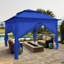 11 pi. L 11 pi. D Pavillon de jardin instantané en acier avec mur uni-86915906-86915905
