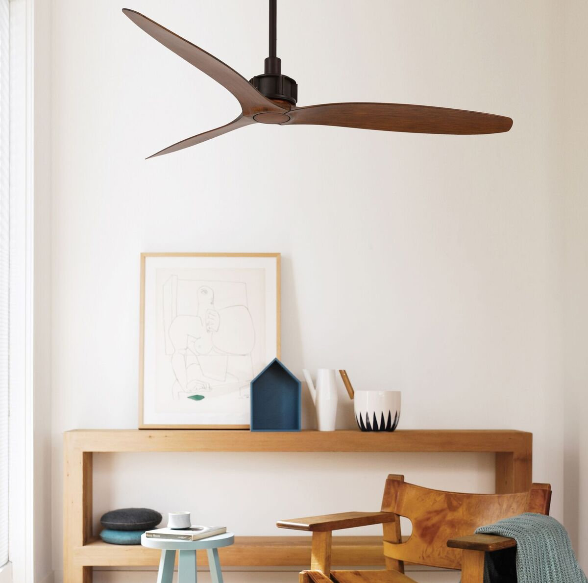 Zelda 52" Ceiling Fan, Oil Rubbed Bronze/Koa Blades