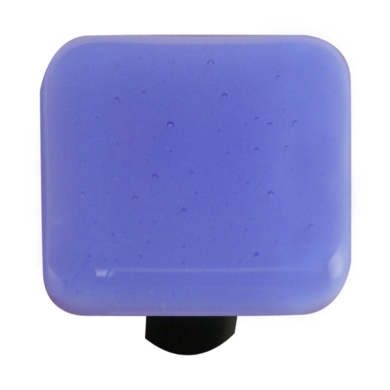 Solids 1 1/2" Length Square Knob, Black