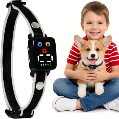This rechargeable IPX6 waterproof collar fits small, medium, and large dogs and combines dual-sensor bark detection that avoids false triggering with 4 humane training modes and 7 sensitivity adjustments. 25 global customer ratings.