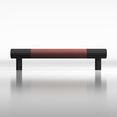Series Cabinet Pull with Royal Hide Rim Leather Insert