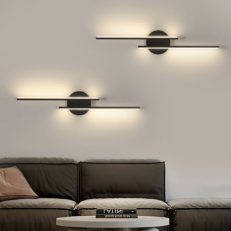 Minimalist Aluminium 24W LED Wall Sconces  , Matte Black