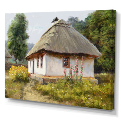 Vieux village champêtre Lanscape V - peinture sur toile