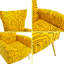 Fauteuil d'appoint rembourré en velours-84553054