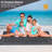 5x8 ft Reversible Outdoor Rug, Black/Gray Waterproof Plastic Straw Patio Mat, UV Resistant Easy-Clean Foldable Area Rug With Bound Edges for Camping RV Deck Porch Balcony Picnic-855911200-855911203