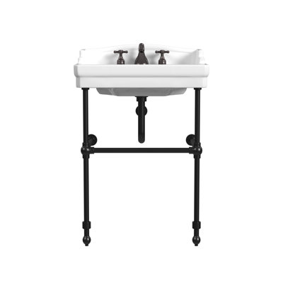 Cheviot Products Essex 24" Console Bathroom Sink with Overflow & Metal Base