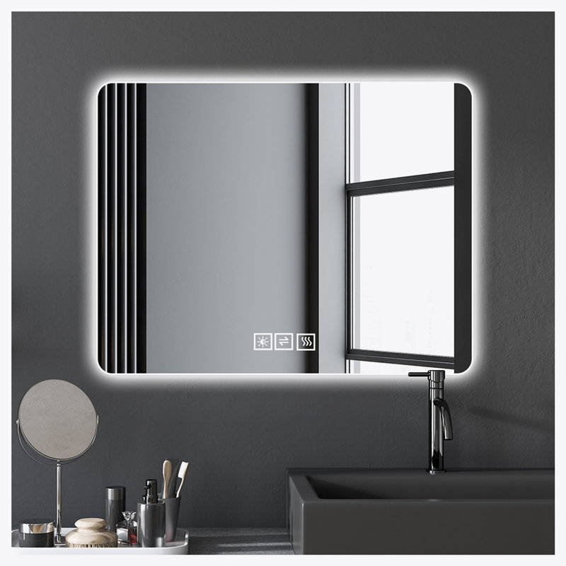 Bathroom Mirror With Led Lights Front And Backlit
