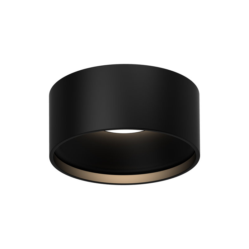 Plafonnier encastré à DEL 1 lumière 4,75 po Lucci, Noir, H 2 po x l 4,75 po x P 4,75 po