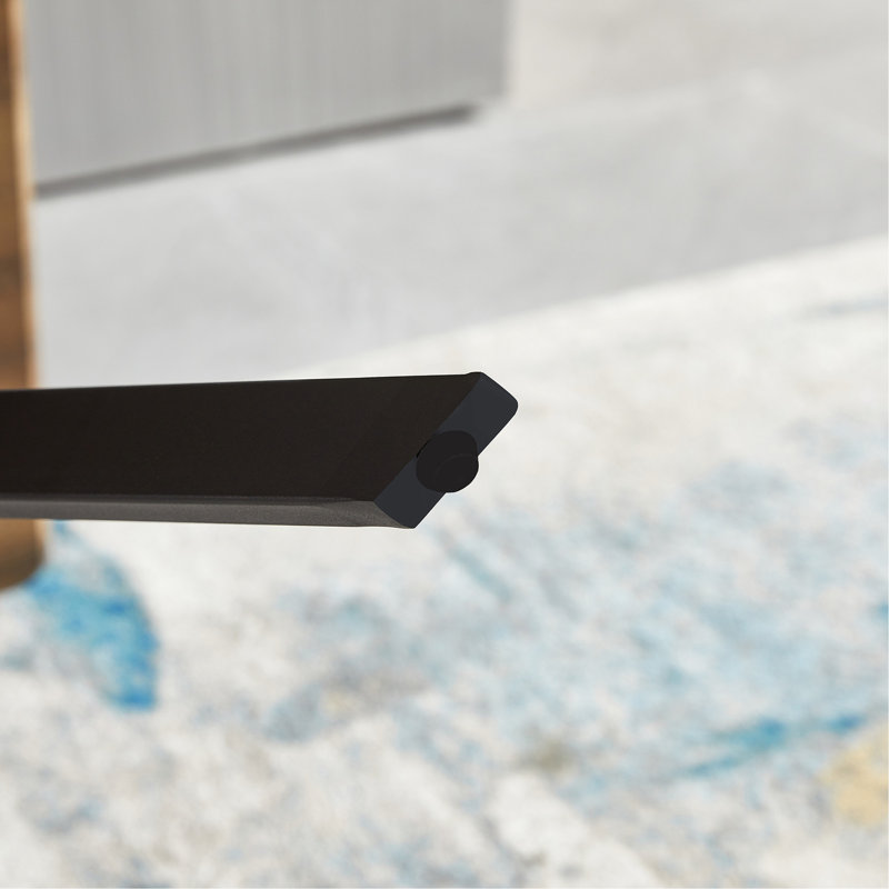 Plateau de table en bois aggloméré de style minimaliste moderne, Noyer / noir