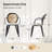 Dionisio 19.5W Mid-Century Modern Rattan Accents Dinning Chair With Solid Wood Legs Set Of 2-117456682