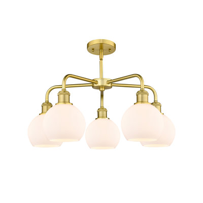 Ellington 5 - Light Steel Dimmable Sphere Chandelier