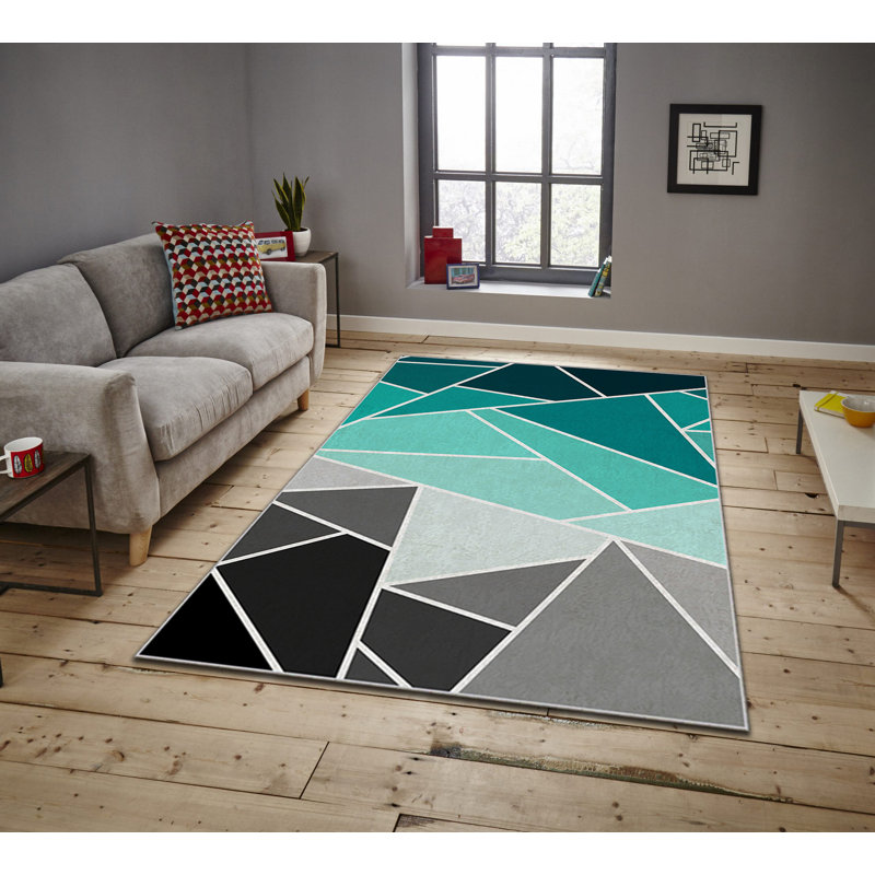 Luxurious Non-Slip Area Rug, 4.0 x 5.9 Feet, 100% Polyester, 740g/m² | Velvet Fabric with Digital Print | Easy-Clean Laminated Sponge Underside, Machine Washable | Perfect for Living Room, Bedroom & Home Decor