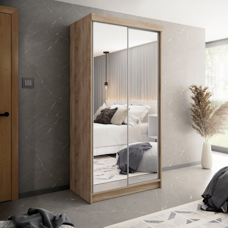 Aireanna 2 Door Wardrobe, Natural Wood