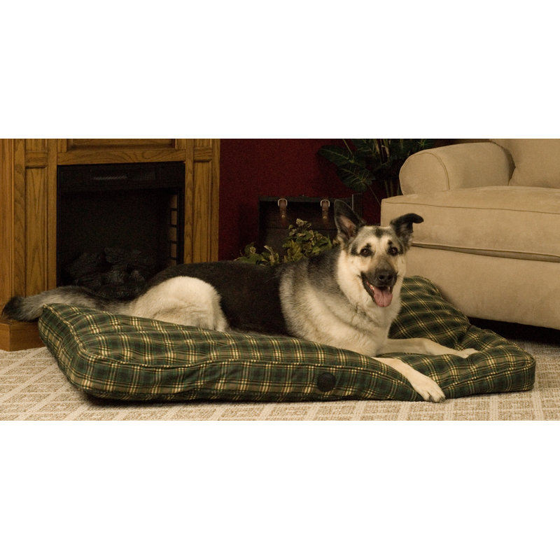 Pet Bed, 32" x 46", Blue Plaid