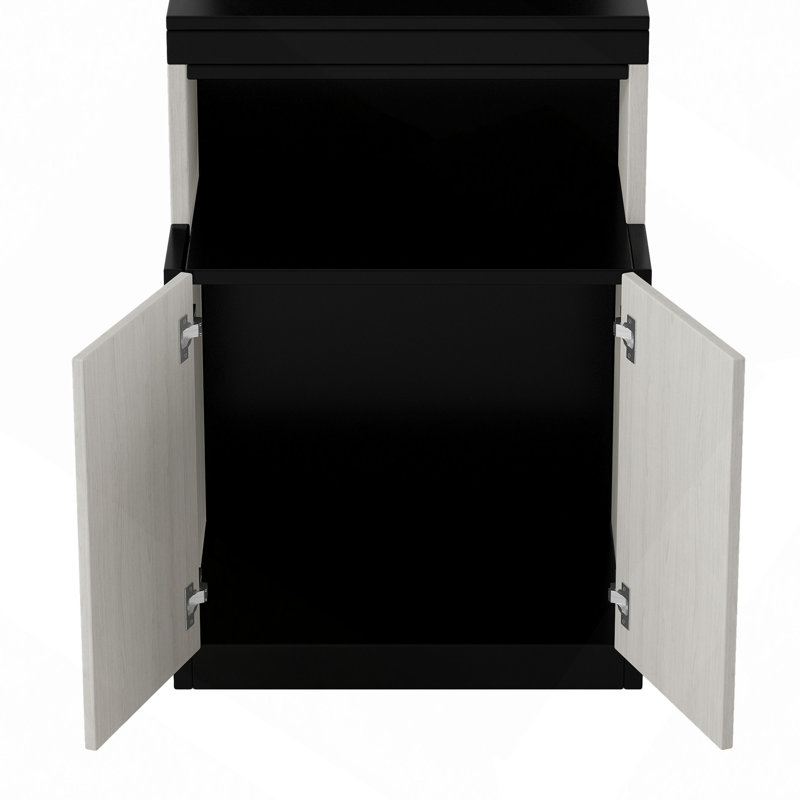 Lit escamotable avec bureau, tablettes et armoires de rangement