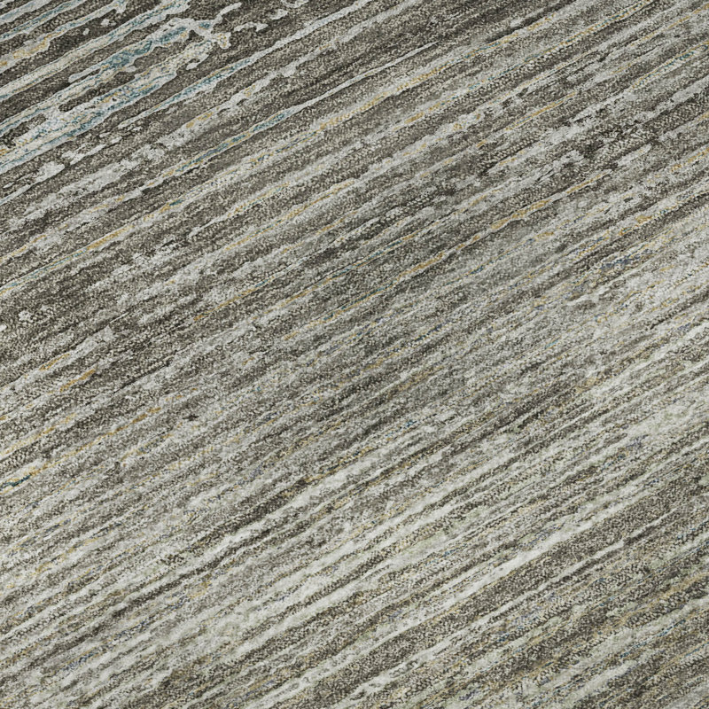 Premium Machine Washable Alijah AMF1264 Stripes Rug, Rectangle 9' x 12'