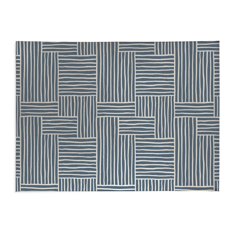 Tapis de bureau Grid Puz, L 3 pi x L 2 pi, Bleu