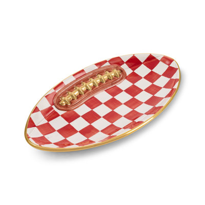 Ginger & Royal Check Football Platter