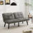 Adjustable Futon Sofa Bed With Velvet Fabric And Convertible Design-91295956