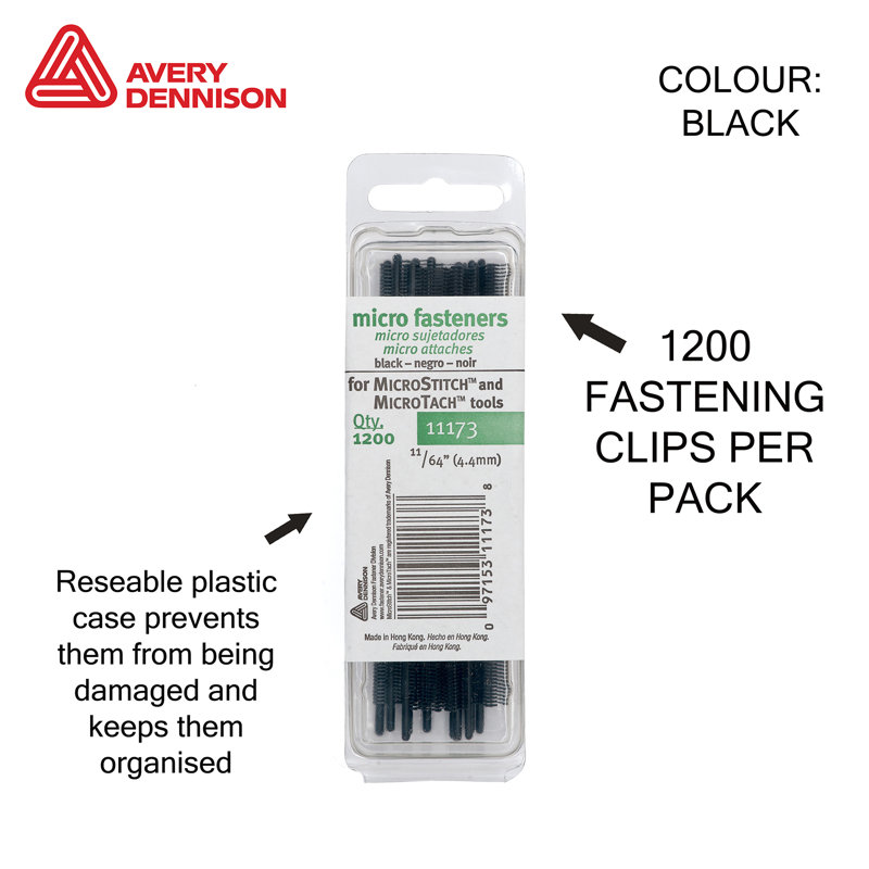 Refill Packs for MicroStitch - 1200 x 4.4mm, Black