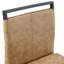 Tabouret de bar en tissu brun (2), 42,5 pouces de hauteur - Confortable et moderne. Siège. Cadre en métal noir. Base antidérapante. Ensemble de 2 tabourets 42,5 po faciles à assembler Style et confort. Fabrication douce. Rapide