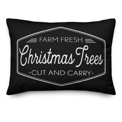  Farm Fresh Christmas Trees Lumbar Pillow
