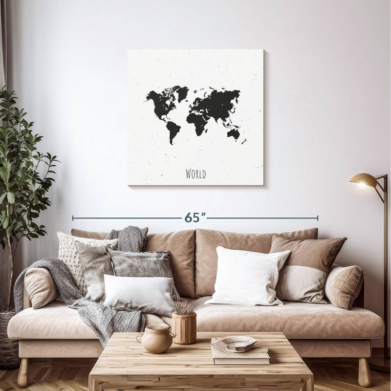 Aliaz Basic World Map, 36" H x 36" W