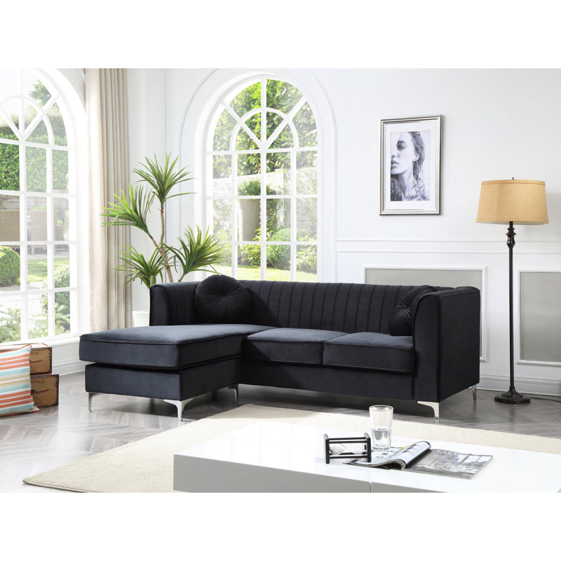 Canapé 3 pièces Modern Canapé Glory Furniture Delray, Noir