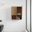 Armoire de salle de bain murale avec rangement ouvert et fermé-128489338