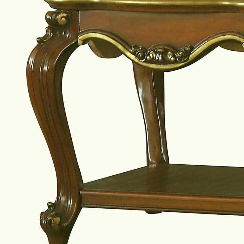 Table d'appoint en chêne miel avec base