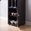 Red Cocoa Space-Saving Coffee Table with Extended Table, Open Shelving &amp; Wine Storage for Living Room