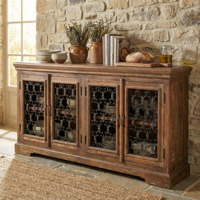Reclaimed Wood Sideboard, Made with Mango Wood, 71x18x36 by Ophelia & Co.