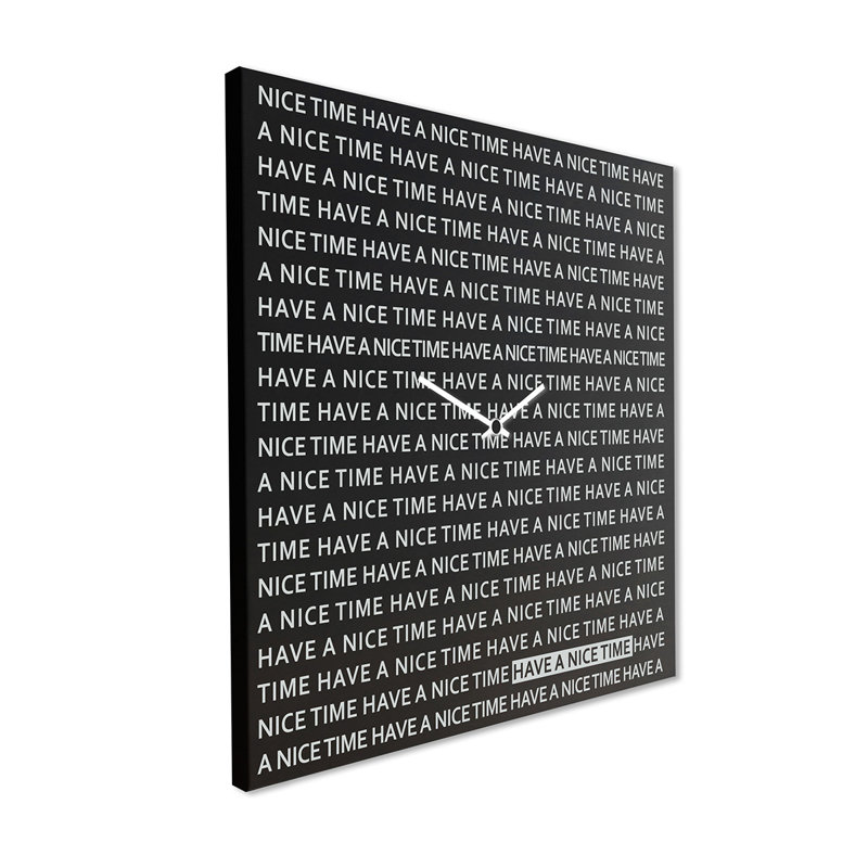 Lowall Metal Wall Clock, Black/White