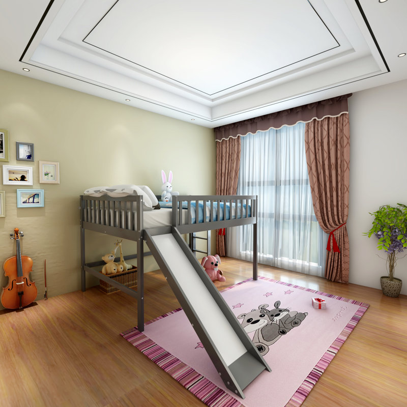 Hennegan Kids Full Loft Bed, Grey