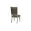 Ensemble de 2 chaises d'appoint luxueuses rembourrées argentées capitonnées Luxury