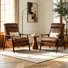 Fauteuil inclinable réglable avec inclinaison manuelle et repose-pied intégré (ensemble de 2)
