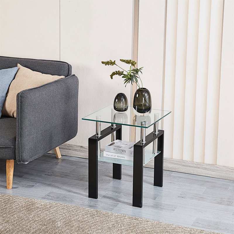 Pelagias 2 - Piece Glass Top Living Room Table Set