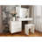 LED Lighted Makeup Vanity Table With Mirror - White Beauty Station With Storage Drawers, Matching Stool, And Organizing Compartments For Makeup Brushes And Cosmetics
