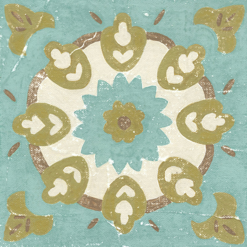 Rustic Tiles III by Chariklia Zarris - Wrapped Canvas Art Prints, 76cm H x 76cm W x 3.8cm D