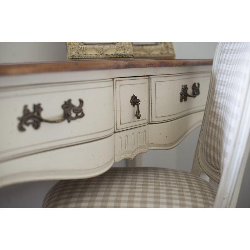 110cm Solid Wood Console Table, Ivory