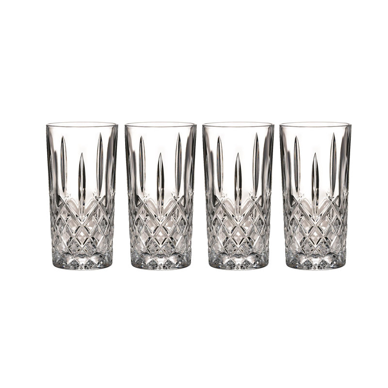 Marquis Clear Crystal Cut Highball Glass Set of 4
