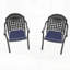 Chaise de patio en fonte d'aluminium 2 pièces résistante aux intempéries avec coussins confortables pour la détente et la durabilité à l'extérieur