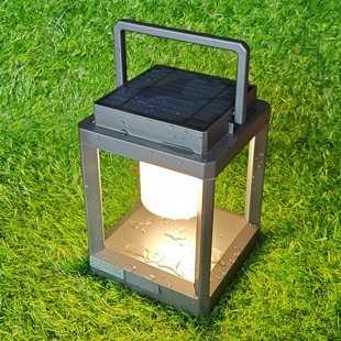 7.4" Battery Powered Integrated LED Solar Outdoor Lantern