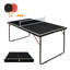 Table de ping-pong pliable et portable de 137 cm (4,5 pieds) avec filet et 2 raquettes - 137 x 76 x 69 cm (54 x 30 x 27 pouces) - MDF - 1 pièce - Noir - Pliable et portable-136228459