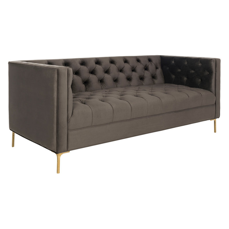 Skye 70.1'' Velvet Sofa, Dark Mink Velvet