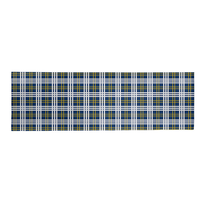 Tapis à carreaux bleu, Tapis de couloir 2 pi 6 po x 8 pi