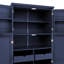 Armoire de cuisine autoportante 35,5 po x 17,6 po x 70,9 po avec 4 portes, 2 tablettes de porte, 8 plateaux coulissants et une tablette réglable pour la salle à manger-1655711886