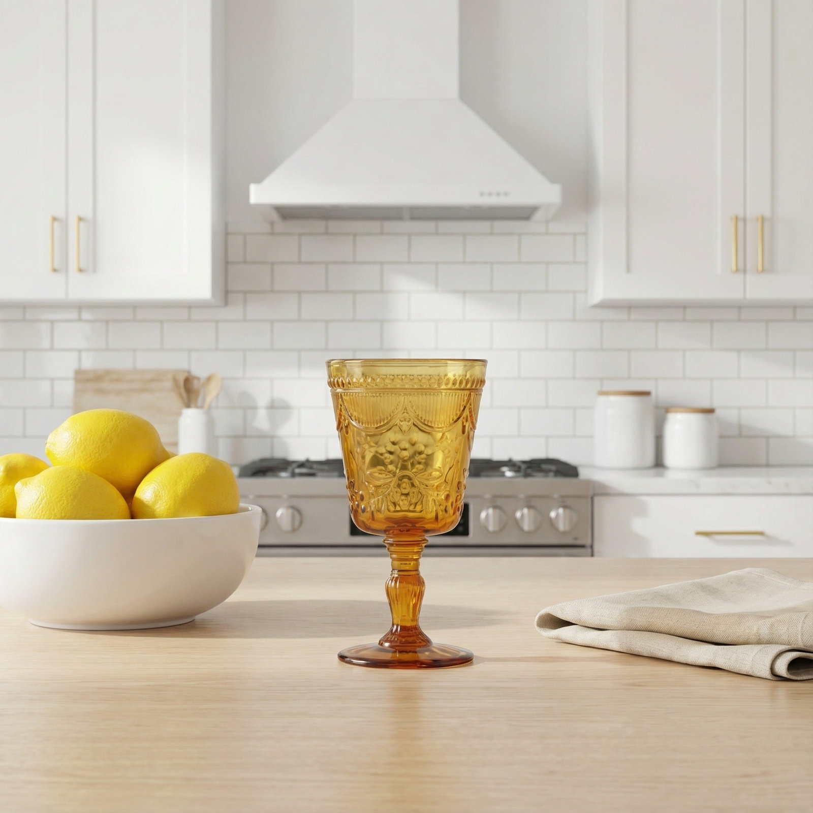 Fortessa Debutante Glass Goblet, Amber
